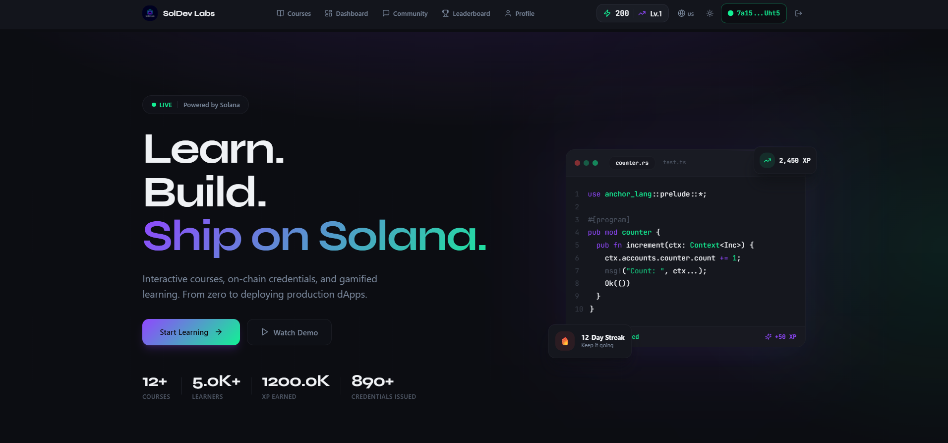 SolDevLabs Platform